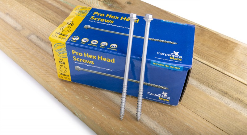 140mm Hex Head Screw Box 100 | Earnshaws Fencing Centres